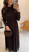 KAHVE 1898 DANTEL ELBİSE 