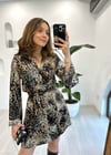 KAHVE 1922 LEOPAR ELBİSE 