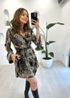 KAHVE 1922 LEOPAR ELBİSE 