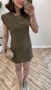 KAHVE 2071 VATKALI KOLSUZ ELBİSE