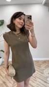 KAHVE 2071 VATKALI KOLSUZ ELBİSE