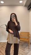 KAHVE 2116 ÇİZGİLİ TAKIM 