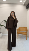 KAHVE 2376 KEMERLİ TAKIM  