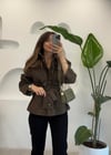 KAHVE 2414 LEOPAR DESEN CEKET 