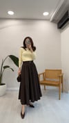 KAHVE 2497 ÇİFT KEMERLİ ETEK 
