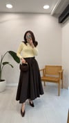 KAHVE 2497 ÇİFT KEMERLİ ETEK 