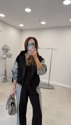 KAHVE 2597 ÇİZGİLİ CEKET 
