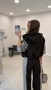 KAHVE 2597 ÇİZGİLİ CEKET 