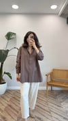 KAHVE 2964 NAKIŞ DETAY GÖMLEK 