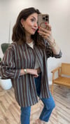 KAHVE  3005 PİLE DETAY GÖMLEK