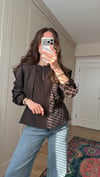 KAHVE 3012 VOLANLI BLUZ 