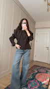 KAHVE 3012 VOLANLI BLUZ 
