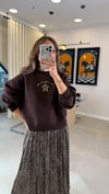 KAHVE 3012 YILDIZ BASKI SWEAT 