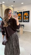 KAHVE 3012 YILDIZ BASKI SWEAT 