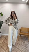 KAHVE 3030 ÇİZGİLİ SWEAT