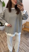KAHVE 3030 ÇİZGİLİ SWEAT