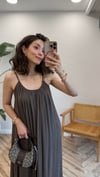 KAHVE 3173 ASKILI ELBİSE