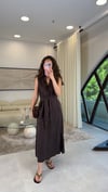 KAHVE 3173 TENSEL ELBİSE 