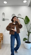 KAHVE 32100 KADİFE GÖMLEK 