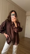 KAHVE 3257 FIRFIR DETAY GÖMLEK 