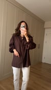 KAHVE 3257 FIRFIR DETAY GÖMLEK 