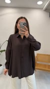 KAHVE 3344 PUL DETAY GÖMLEK 