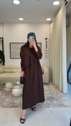 KAHVE 3361 İŞLEMELİ ELBİSE TAKIM
