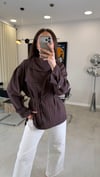 KAHVE 3371 YAKA DÜĞME DETAY GÖMLEK