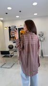 KAHVE 3410 ÇİZGİLİ GÖMLEK 