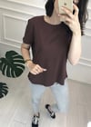 KAHVE 3471 BİSİKLET YAKA TSHİRT 