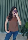 KAHVE 3504 BİSİKLET YAKA TSHİRT 