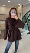 KAHVE 3550 BEL BAĞLAMLI TUNİK 