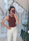 KAHVE 3694 HALTER YAKA TSHIRT