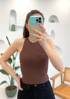 KAHVE 3694 HALTER YAKA TSHIRT