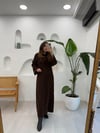 KAHVE 42100 UZUN TRİKO ELBİSE