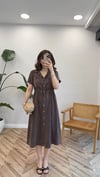 KAHVE 4238 ÇITÇITLI ELBİSE 