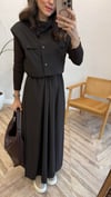 KAHVE 4364 YELEK ELBİSE 
