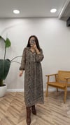 KAHVE 4376 DESENLİ ELBİSE
