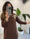 KAHVE 4583 FLOWER TRİKO KAZAK 