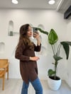 KAHVE 4583 FLOWER TRİKO KAZAK 