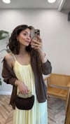 KAHVE 4612 OMZU DÜŞÜK OVERSİZE GÖMLEK