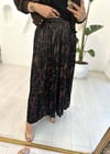 KAHVE 4620 YAPRAK DESEN SATEN ETEK