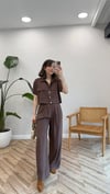 KAHVE 4661 TENCEL GÖMLEK TAKIM 