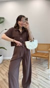 KAHVE 4661 TENCEL GÖMLEK TAKIM 