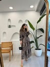 KAHVE 4686 LEOPAR ELBİSE 