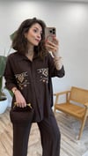 KAHVE 4839 İŞLEMELİ TAKIM 