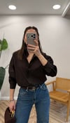 KAHVE 4943 POPLİN GÖMLEK 
