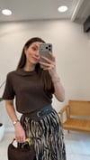 KAHVE 4972 TAŞLI TİŞÖRT 