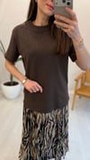 KAHVE 4972 TAŞLI TİŞÖRT 