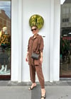 KAHVE 4980 ZIMBA DETAY TENCEL PANTOLON TAKIM